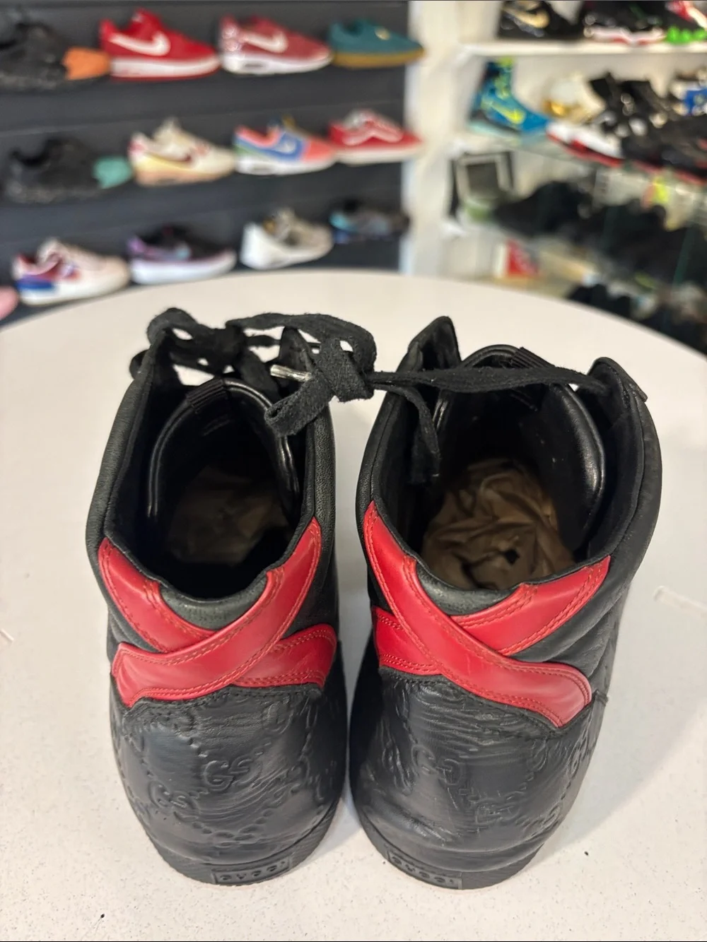Gucci Signature Leather High Top Mens Size 10